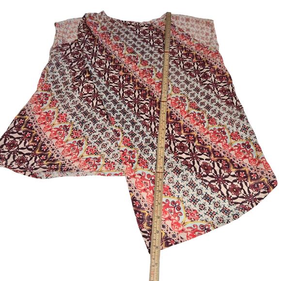 Sundance Womens Small 100% Linen Top Asymmetrical Hem Festival Boho Casual Chic - Picture 6 of 10